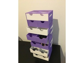 scatola di stoccaggio cassetti organizzazione box i hardware le viti strumento 3d print model - Mito3D