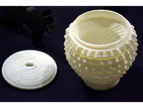 spikey urn tampa decoração urna 3d print model - Mito3D
