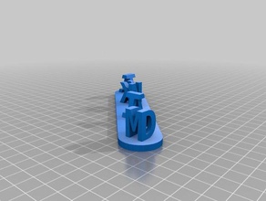 meine angepasste 3d-ambigram interaktive Kunst kundengebundene 3d print model - Mito3D