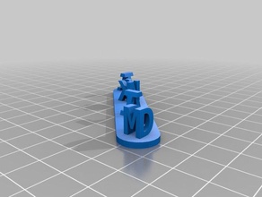 meine angepasste 3d-ambigram interaktive Kunst kundengebundene 3d print model - Mito3D