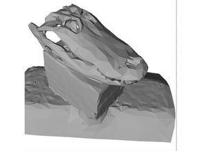 low-poly alligator skull sculptures 3dscan 3dscanner 3d printing 3d scanner alligator alligator skull american alligator animal animal skull art education educational florida gator gator skull kinect low poly low poly art nature sculpture skanect skull xbox 360 xbox 360 kinect