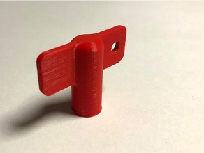 6mm square hole water key replacement parts 3d print model - Mito3D