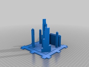 masa üstü şehir 3d baskı cyberpunk rpg 3d print model - Mito3D