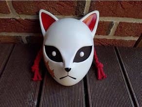 sabito fox mask kimetsu no yaiba il costume anime cosplay fanart di halloween manga la maschera prop 3d print model - Mito3D