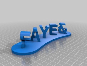 fay & steve signos y logotipos personalizado 3d print model - Mito3D