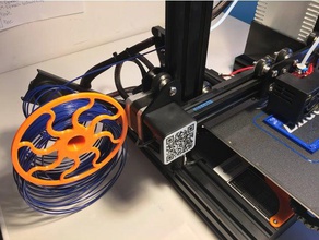 wheel - one sided ender 3 loose unspooled filament protector guide 3d printer accessories creality holder 3d print model - Mito3D