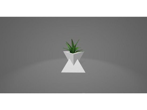 tri-vase Dekor Blumentopf Blumen-vase pot Dreieck vase 3d print model - Mito3D