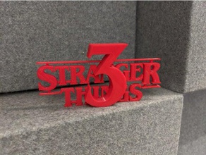 stranger things season 3 logo signs & logos 3d print model - Mito3D