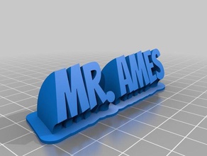 mr ames office personalizado 3d print model - Mito3D