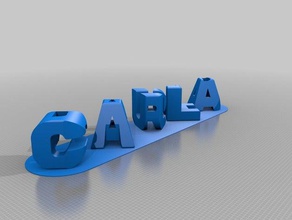 paula david carla signs & logos customized 3d print model - Mito3D