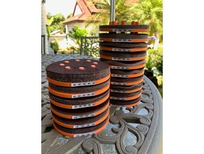 round sand disc stacker 125mm tool holders & boxes sander sanding paper tools 3d print model - Mito3D