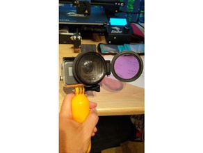 gopro flipper camera filter mount macro 3d print model - Mito3D