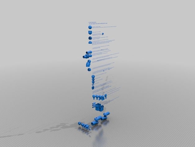 articulado de complemento en forma bola la articulación, explica 3D print model - Mito3D