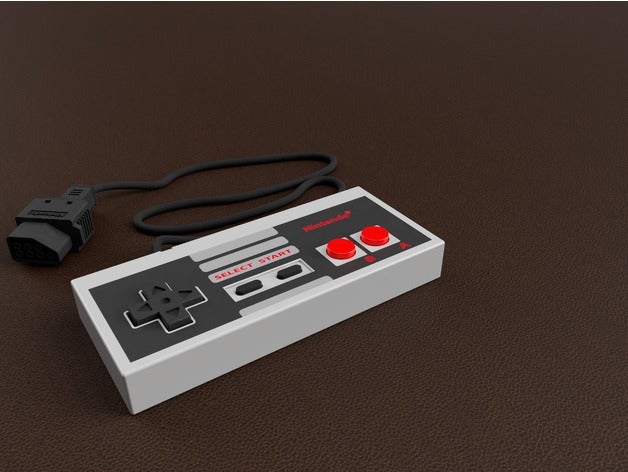 nes controlador juegos de video 3D print model - Mito3D