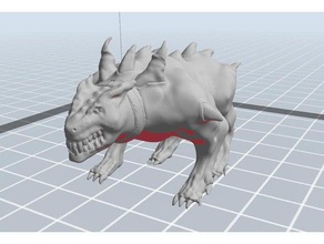 dog creature thing 3d printing animal beast horns 3d print model - Mito3D