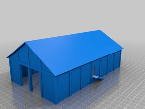 garaje camion las estructuras de edificios la arquitectura ho escala n 3d print model - Mito3D