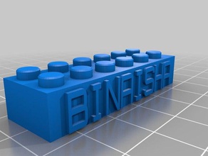 il mio personalizzato lego blocco collana portachiavi binaisha costruzione di giocattoli su misura 3d print model - Mito3D