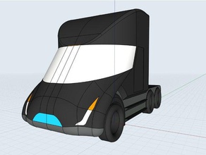electric semi truck concept vehicles tesla 3d print model - Mito3D