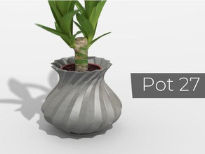 pot 27 decor cactus planter fleur flower flowerpot flowers vase vases plant planters plants recipient mode 3d print model - Mito3D