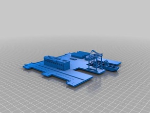 tabletop harbor 3d printing bulding cyberpunk rpg 3d print model - Mito3D