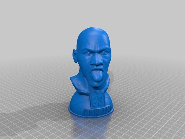 jordan busto de impressão fácil esculturas 3D print model - Mito3D