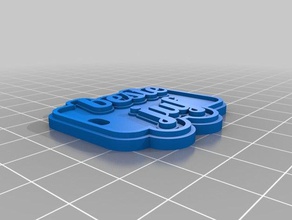 juf sleutelhanger keychains customized 3d print model - Mito3D
