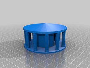 temple circulaire bâtiments et structures de l'architecture à l'échelle ho n échelle 3d print model - Mito3D