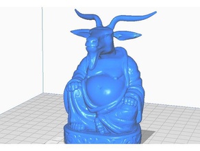 keçi Buda hayvan koleksiyonu heykeller hayvanlar büstü remix heykel 3d print model - Mito3D