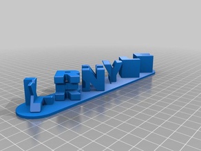 il mio personalizzato tripla lettera blocchi ambigram segni e loghi su misura 3d print model - Mito3D