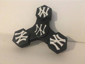 los yankees de nueva york fidget spinner juguetes mecánicos new logotipo 3d print model - Mito3D