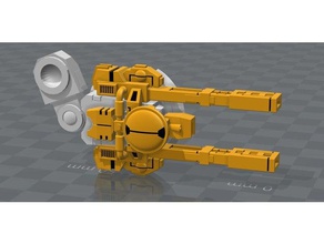 twin vinculada railguns espaço comunista splitwave brinquedos & games 40k tampo de mesa tau wh40k 3d print model - Mito3D