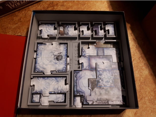 imperial assault return hoth - map tile organizer games boardgame inserts board game insert starwars star wars 3D print model - Mito3D