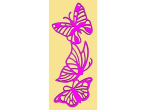 3 butterflies art butterfly wslab 3d print model - Mito3D