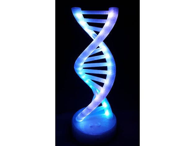 led dna model - helix lamp decor arduino ardunio nano biology decorative strip remote control 3D print model - Mito3D