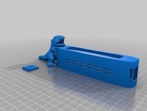 godzilla incense tray 3d printing 3d print model - Mito3D