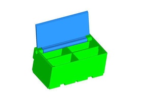 modulare breadboard kit v2 - piccolo box doppio coperchio del modulo di passaggio file l'elettronica contenitore passo 3d print model - Mito3D