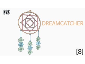 1day 1cad dreamcatcher 8 1day1cad decor decoration frame feather ring string 3d print model - Mito3D