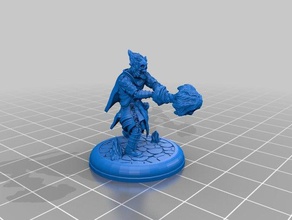 skeleton mage casting fireball games 28mm base creature dice figure figurine fire flame game gamer gaming hero mehdals mini miniature monster spell table tabletop terrain undead villian zombie 3d print model - Mito3D