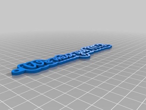 my customirafe'szed key chain your personal name keychains customized 3d print model - Mito3D