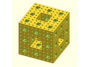 menger süngeri fraktal matematik 3d print model - Mito3D