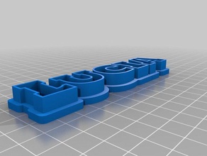 lucia text storage sculptures customized 3d print model - Mito3D