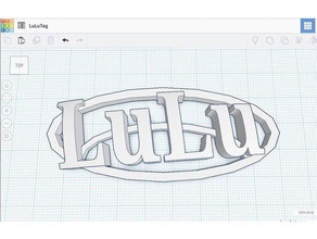 real lulu nombre de la etiqueta llaveros 3d print model - Mito3D