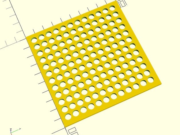 customizable mesh - circular holes circle customized diamond hexagonal 3D print model - Mito3D