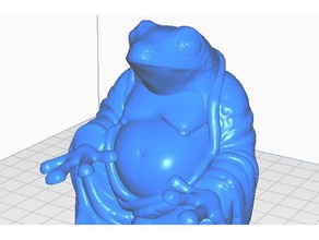 frog buddha w hands animal collection sculptures bust frogs remix statue 3d print model - Mito3D