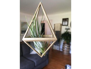 geo-diamond air plant holder household plants decor decoration diamond geometry green house planter prism 3d print model - Mito3D