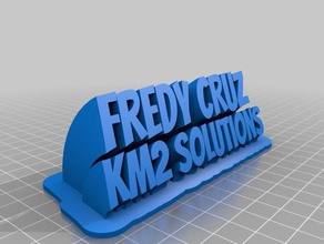 fredy cruz de escritorio texto la oficina personalizado 3d print model - Mito3D