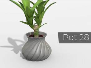 pentola 28 arredamento cactus vaso fiore di fiori vasi la pianta fioriera fioriere piante piantare in pot spirale twisted il i modalità 3d print model - Mito3D