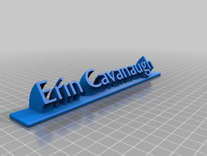 erin sweeping name plate remix office customized 3d print model - Mito3D