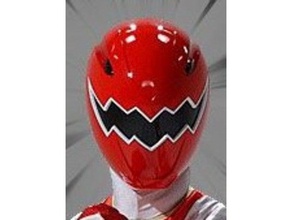 red dino thunder ranger helmet costume power rangers props 3d print model - Mito3D