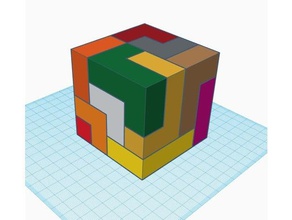 4x4 cubo rompecabezas puzzles duro de puzzle 3d print model - Mito3D